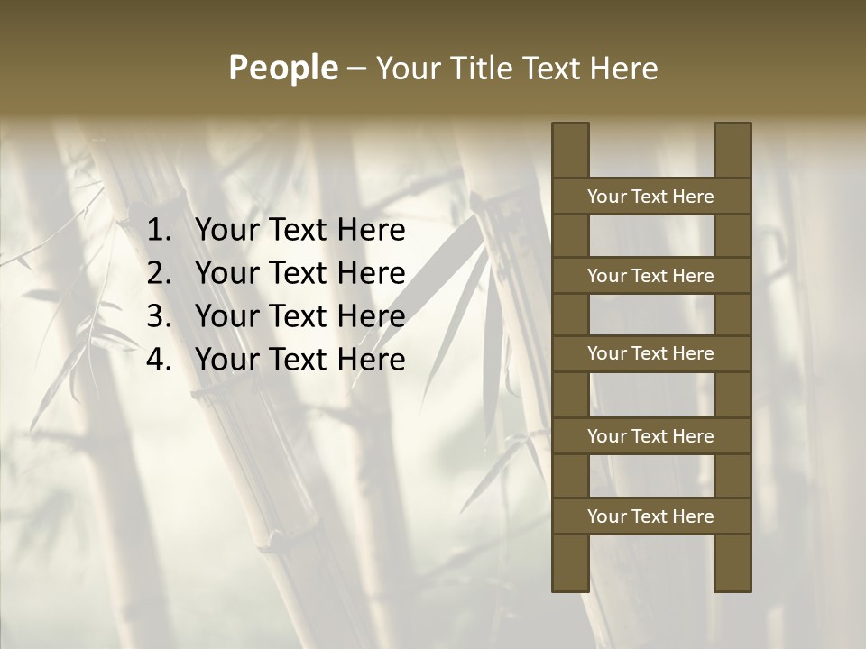 Gardening Stem Bamboo PowerPoint Template