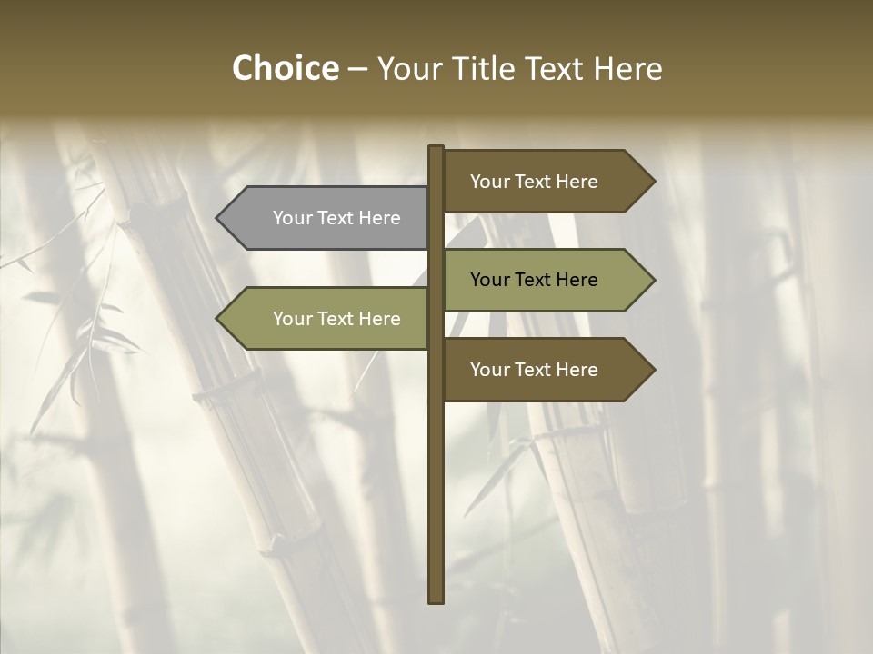 Gardening Stem Bamboo PowerPoint Template