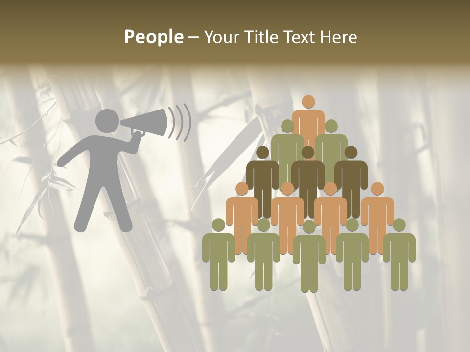 Gardening Stem Bamboo PowerPoint Template