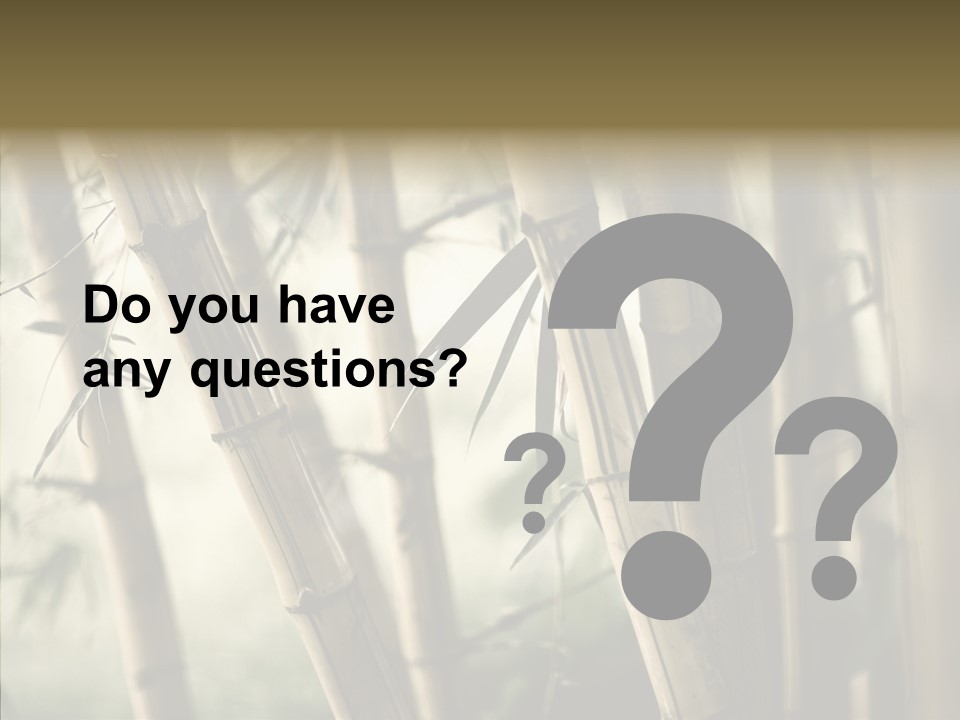 Gardening Stem Bamboo PowerPoint Template