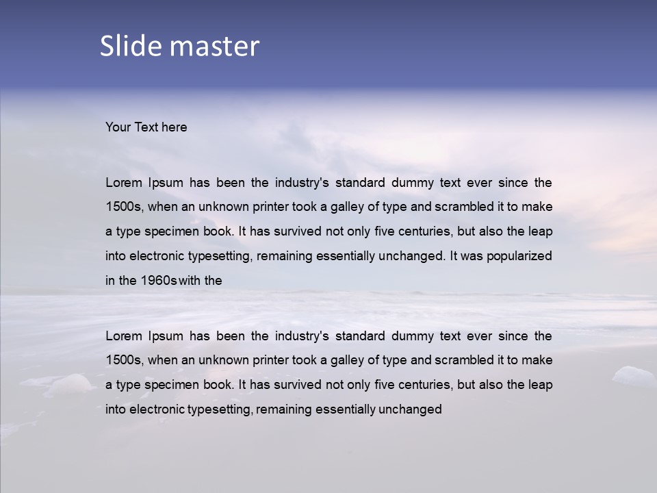 Shore Evening Color PowerPoint Template