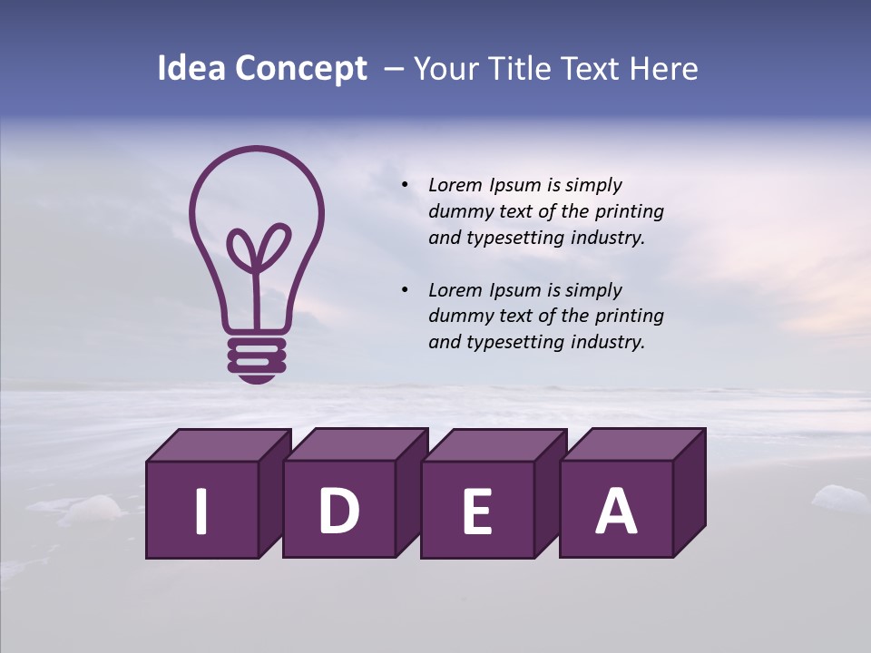 Shore Evening Color PowerPoint Template