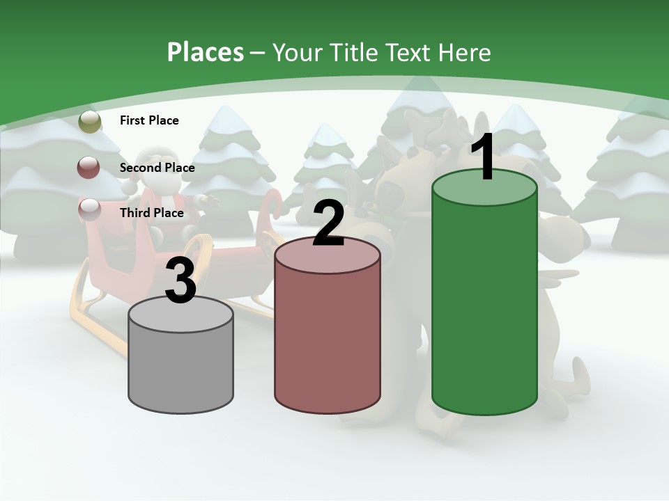 Sleigh Christmas Render PowerPoint Template