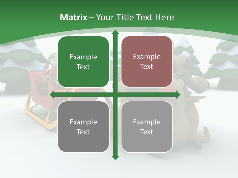 Sleigh Christmas Render PowerPoint Template