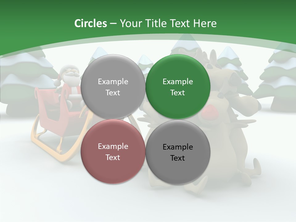 Sleigh Christmas Render PowerPoint Template