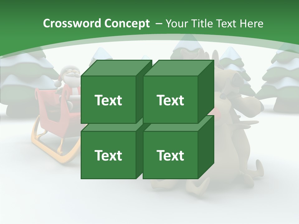 Sleigh Christmas Render PowerPoint Template