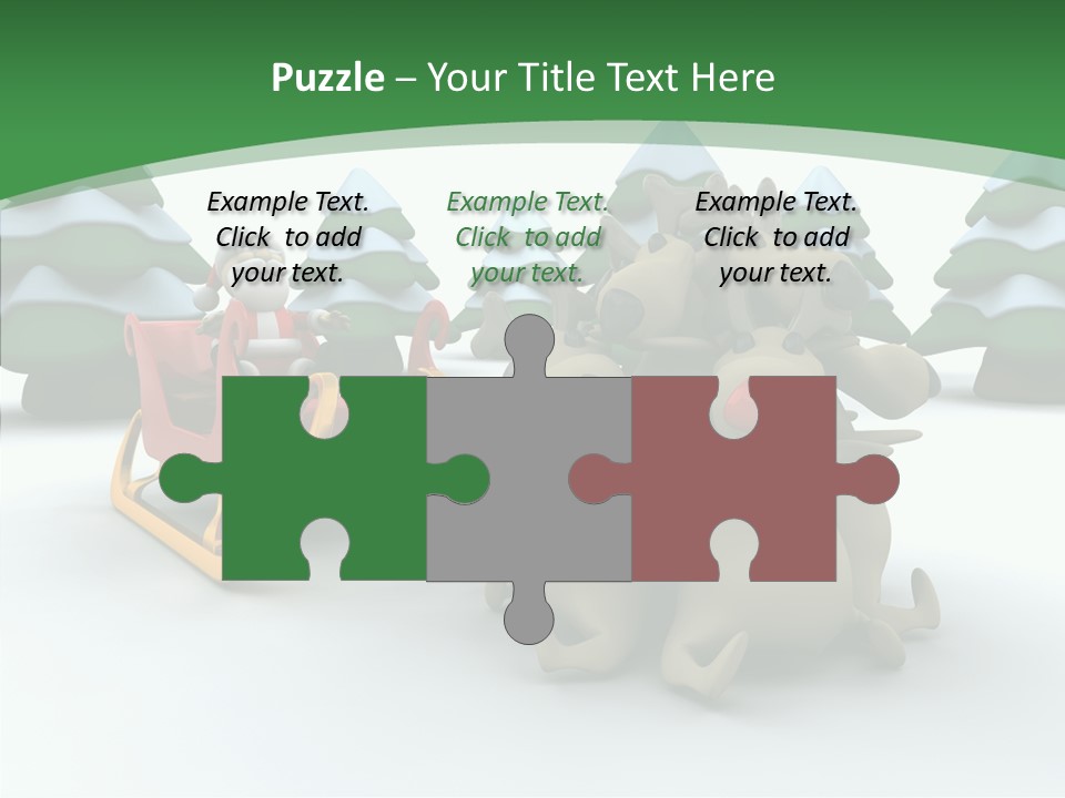 Sleigh Christmas Render PowerPoint Template