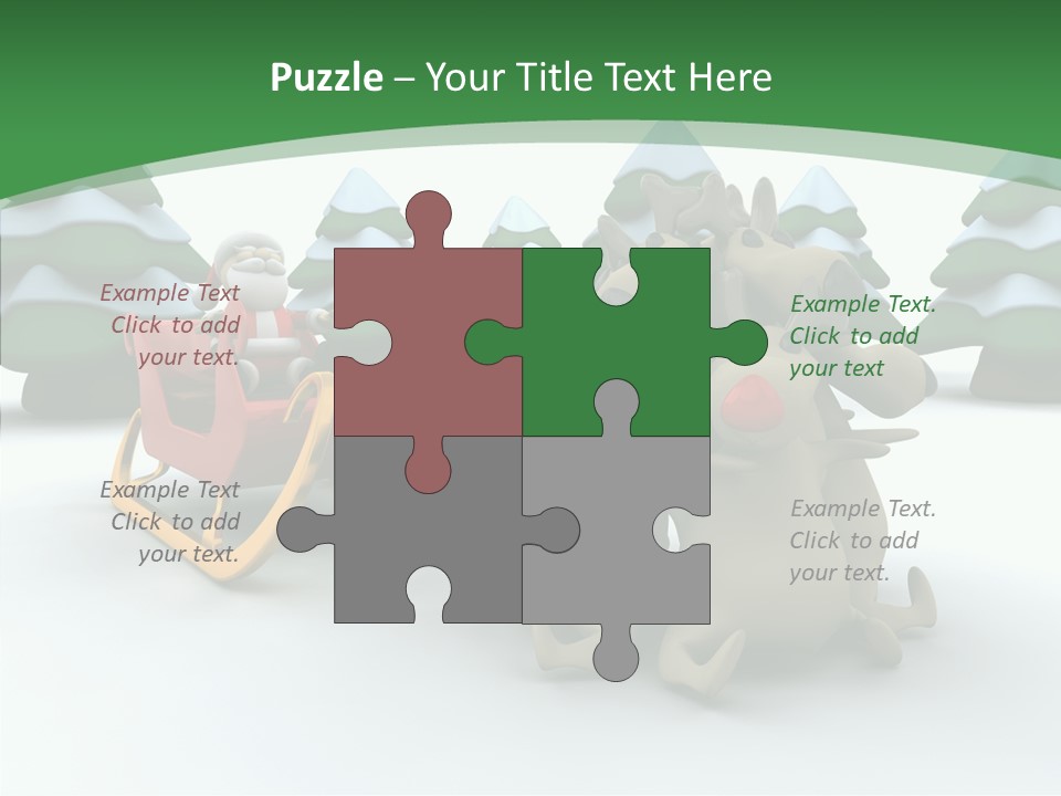 Sleigh Christmas Render PowerPoint Template