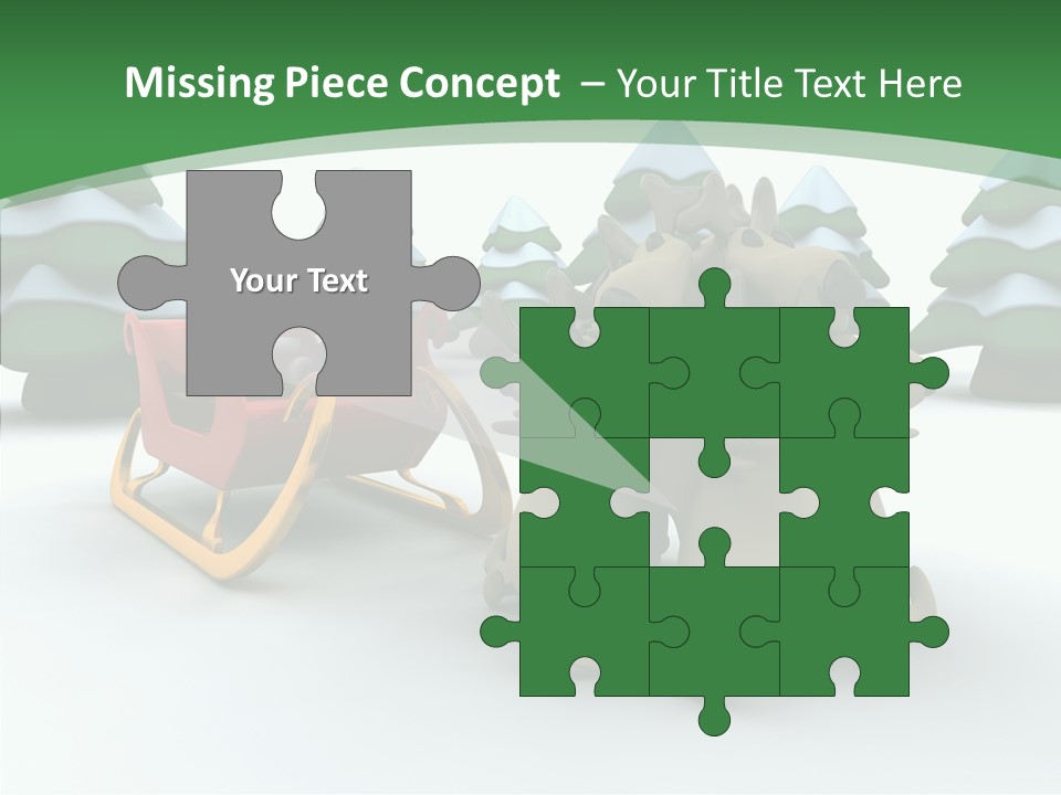 Sleigh Christmas Render PowerPoint Template