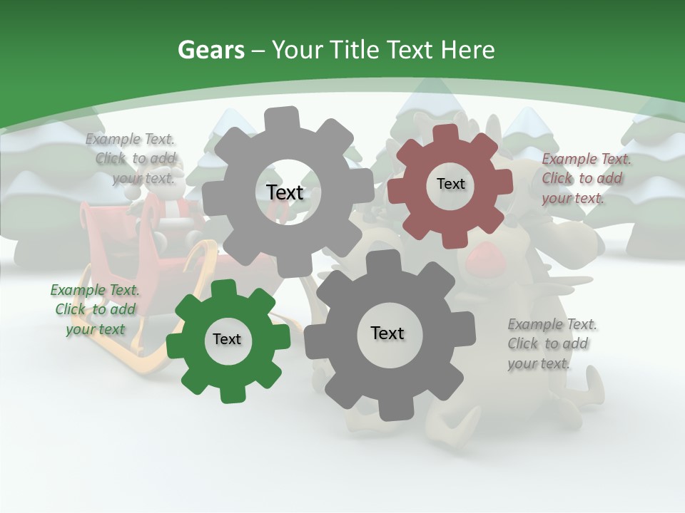 Sleigh Christmas Render PowerPoint Template