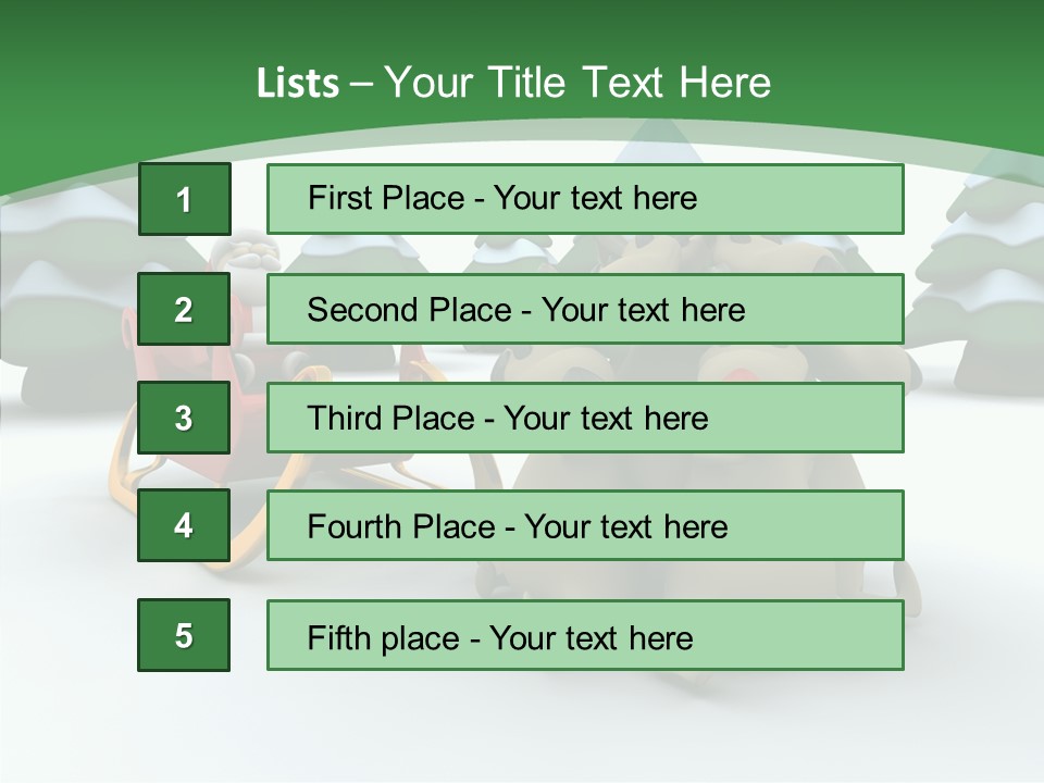 Sleigh Christmas Render PowerPoint Template