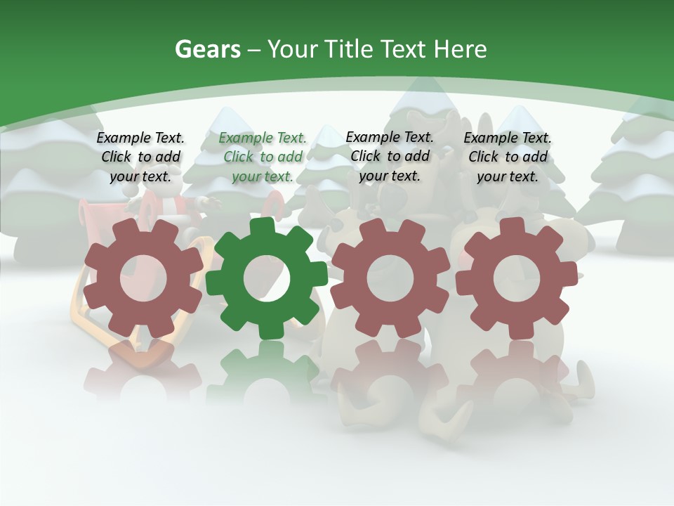 Sleigh Christmas Render PowerPoint Template