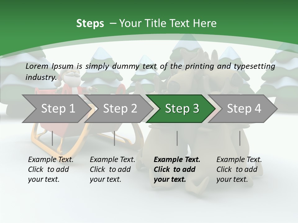 Sleigh Christmas Render PowerPoint Template
