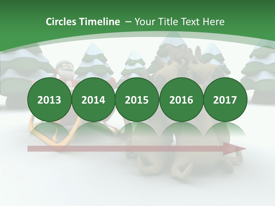 Sleigh Christmas Render PowerPoint Template