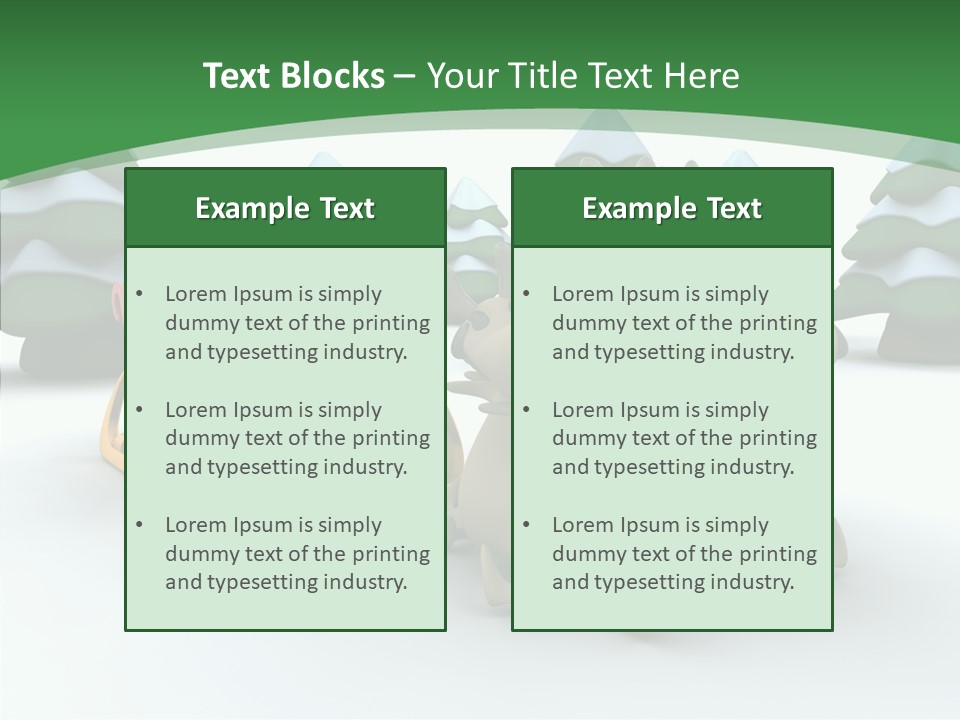 Sleigh Christmas Render PowerPoint Template
