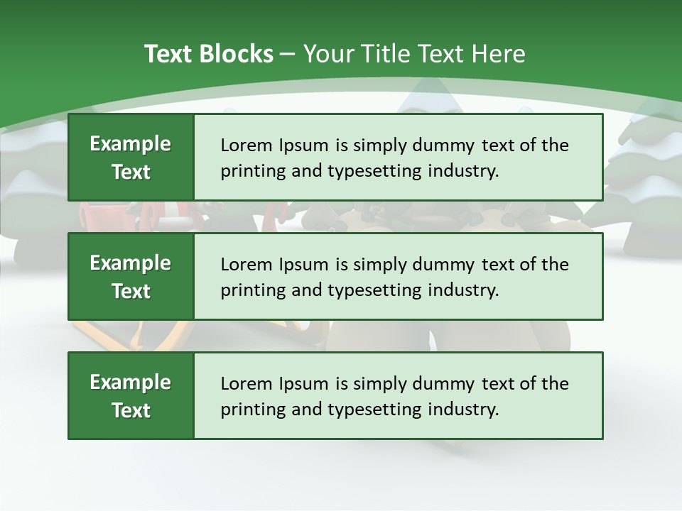 Sleigh Christmas Render PowerPoint Template