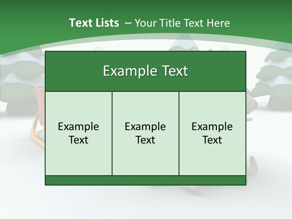 Sleigh Christmas Render PowerPoint Template