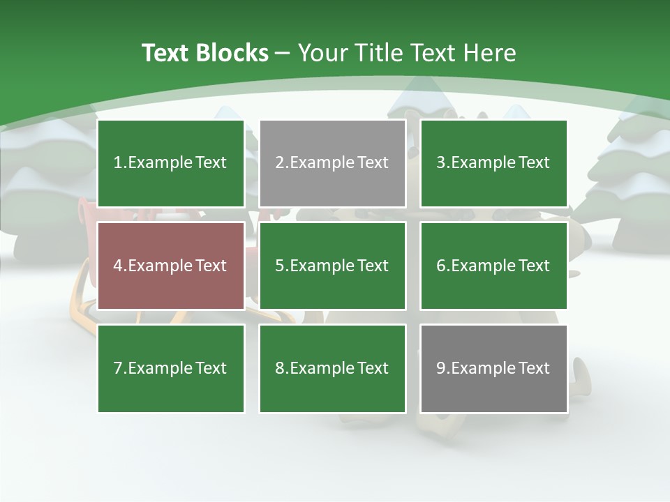 Sleigh Christmas Render PowerPoint Template