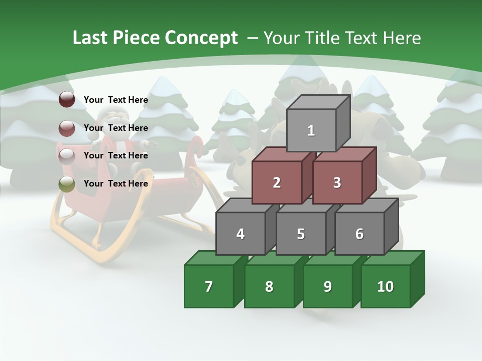 Sleigh Christmas Render PowerPoint Template