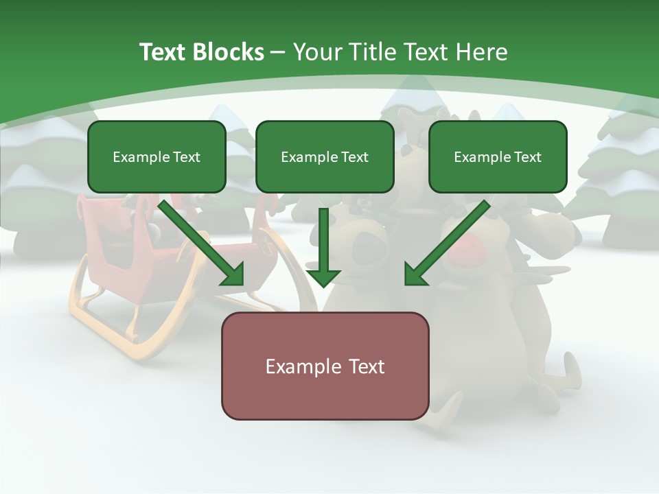 Sleigh Christmas Render PowerPoint Template