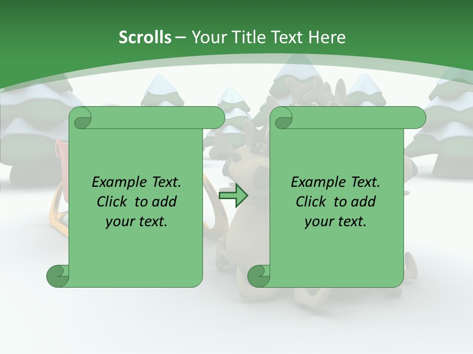 Sleigh Christmas Render PowerPoint Template