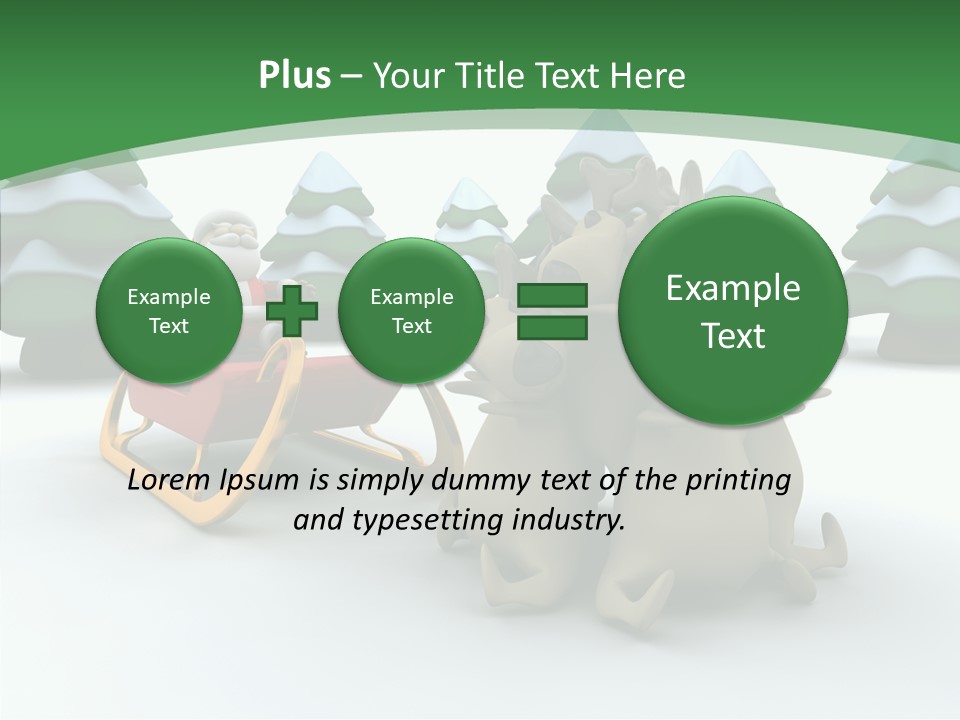Sleigh Christmas Render PowerPoint Template