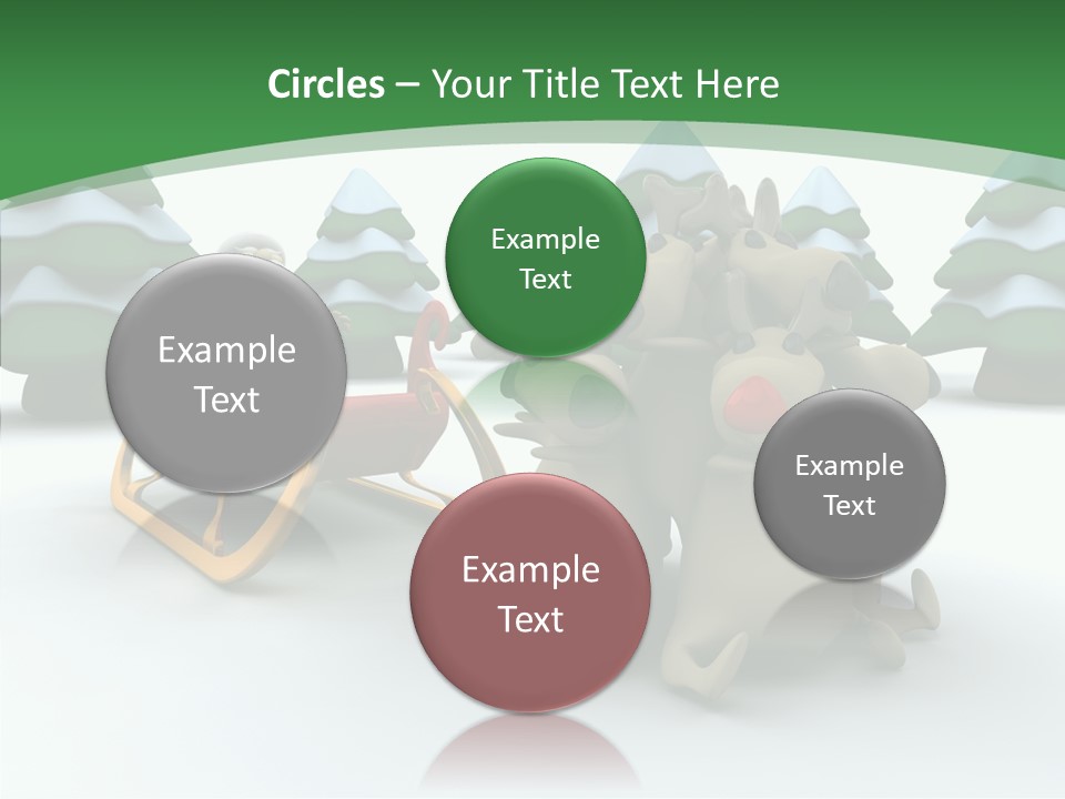 Sleigh Christmas Render PowerPoint Template