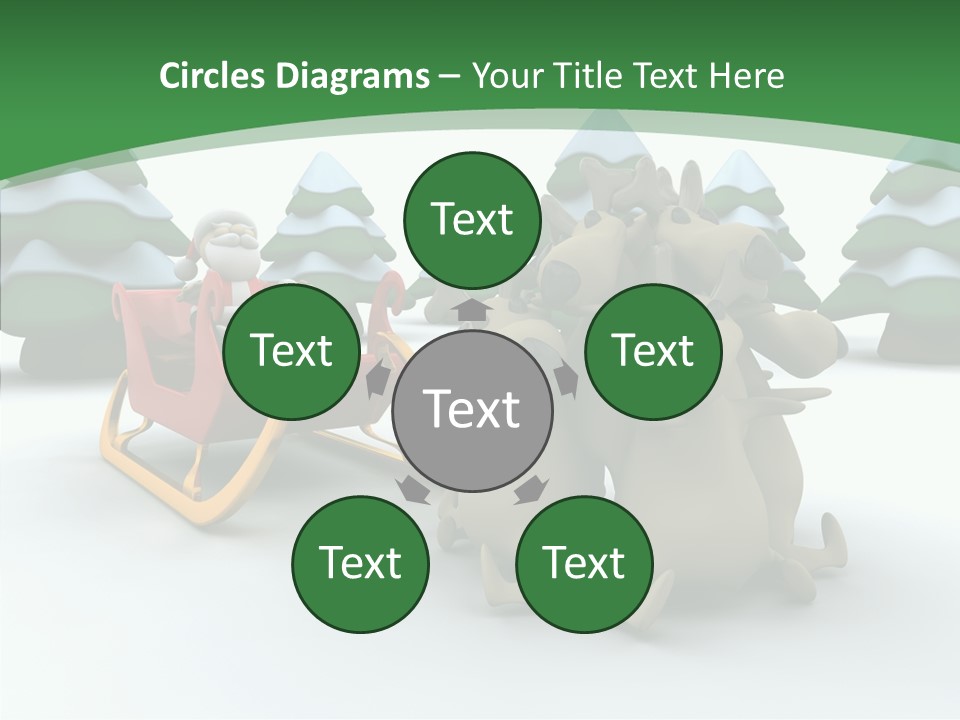 Sleigh Christmas Render PowerPoint Template