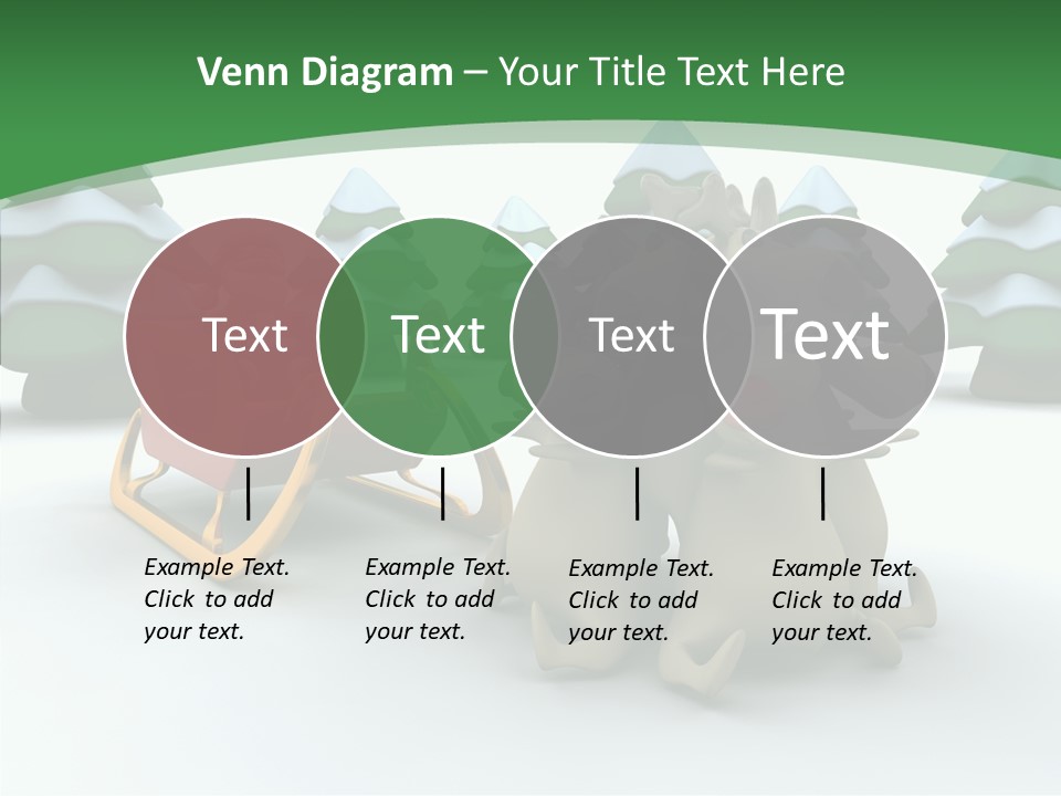 Sleigh Christmas Render PowerPoint Template