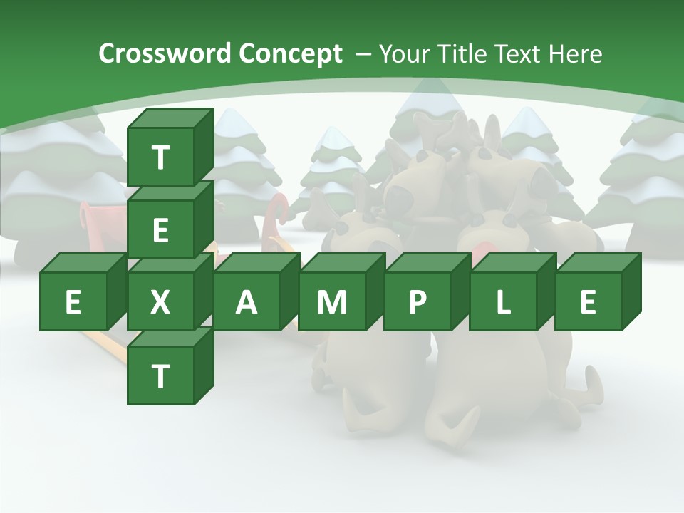 Sleigh Christmas Render PowerPoint Template