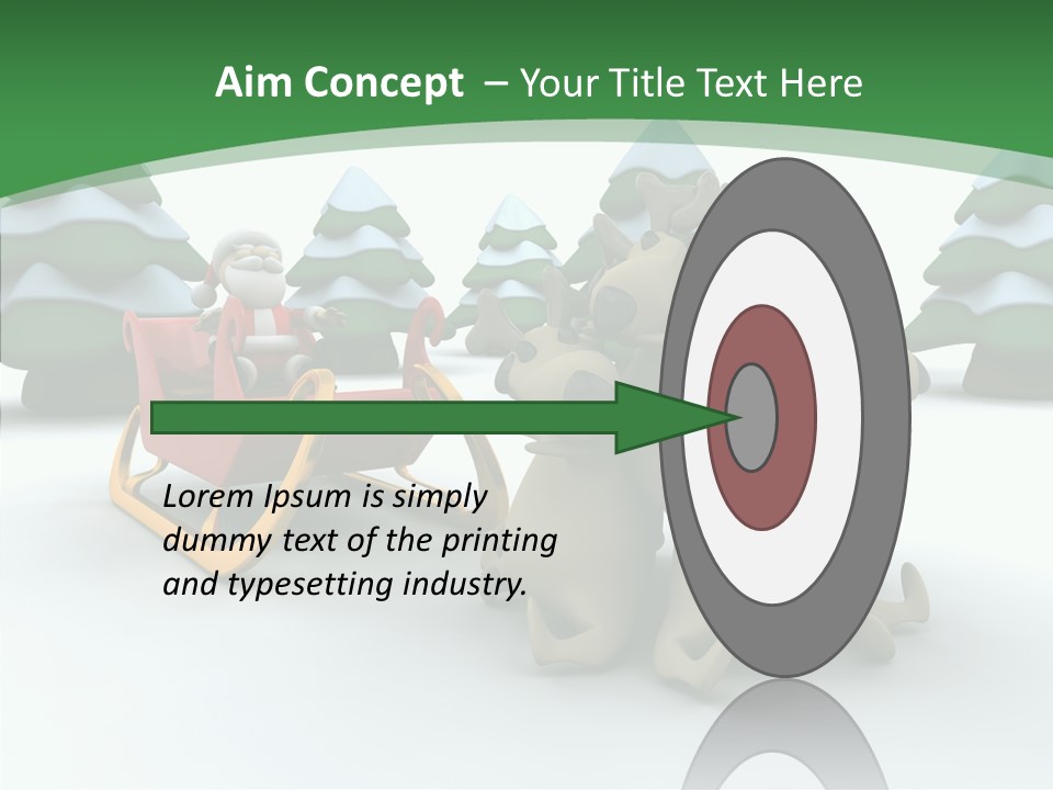 Sleigh Christmas Render PowerPoint Template