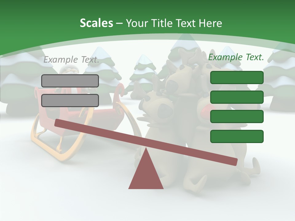 Sleigh Christmas Render PowerPoint Template