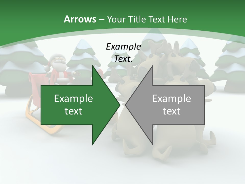 Sleigh Christmas Render PowerPoint Template