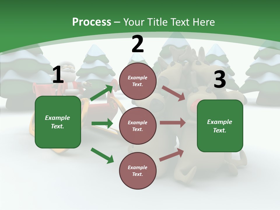 Sleigh Christmas Render PowerPoint Template