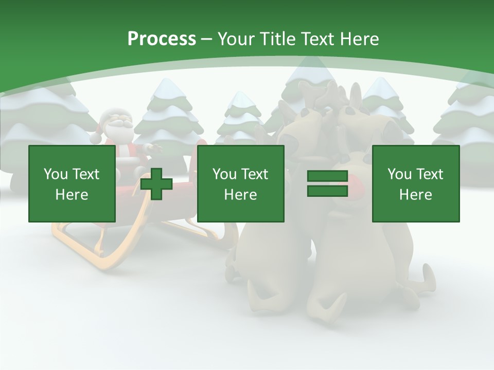 Sleigh Christmas Render PowerPoint Template