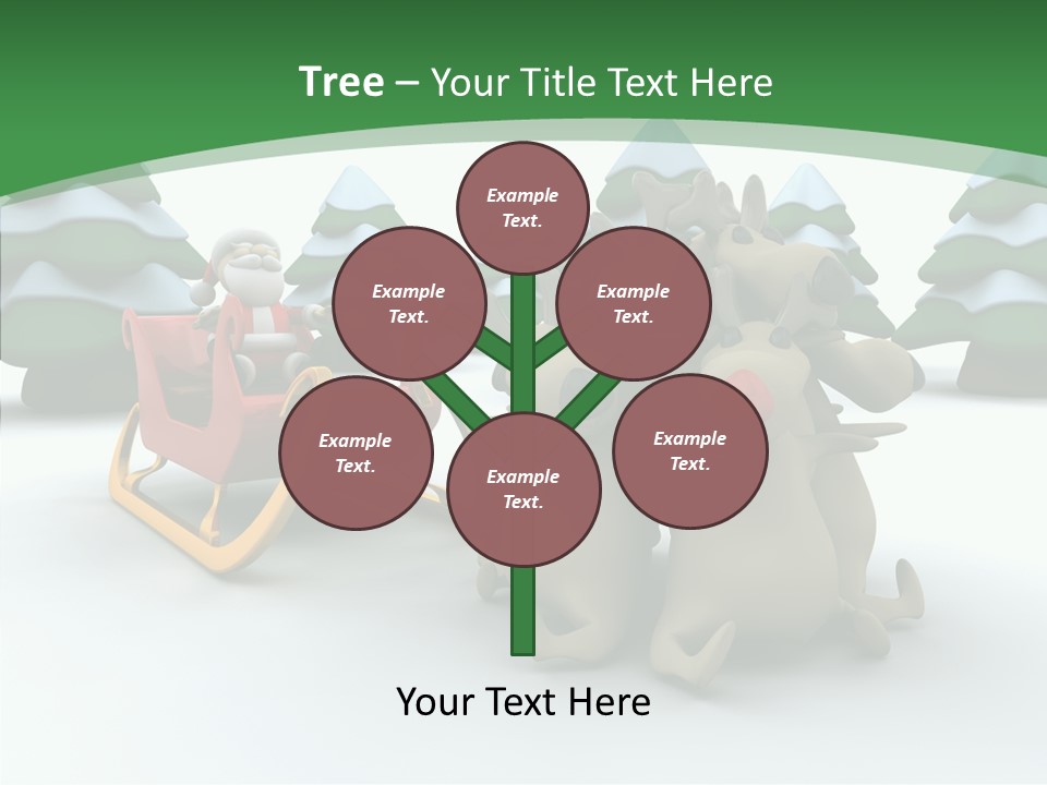 Sleigh Christmas Render PowerPoint Template