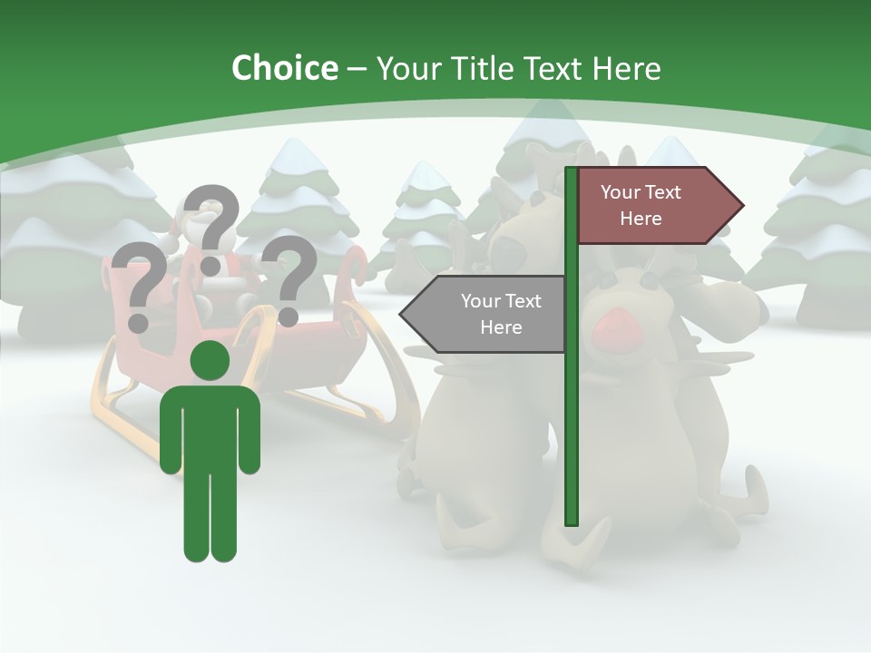 Sleigh Christmas Render PowerPoint Template