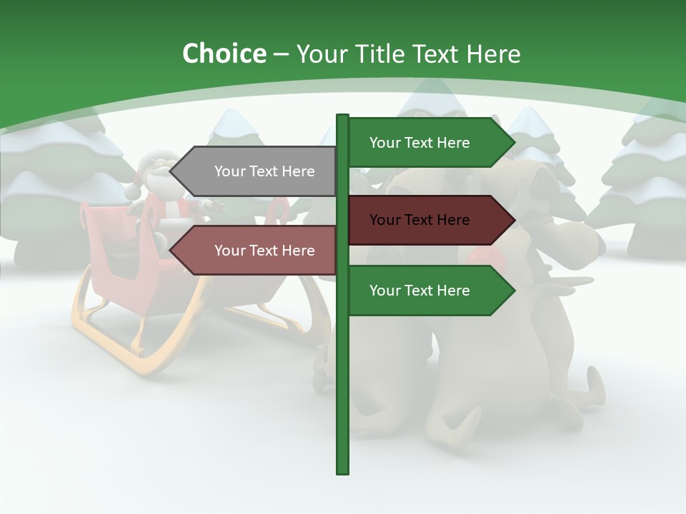 Sleigh Christmas Render PowerPoint Template