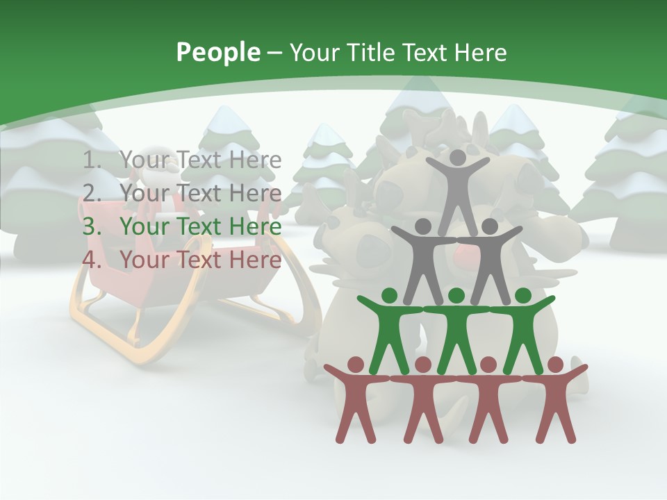 Sleigh Christmas Render PowerPoint Template