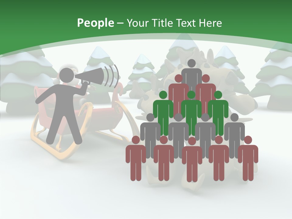 Sleigh Christmas Render PowerPoint Template