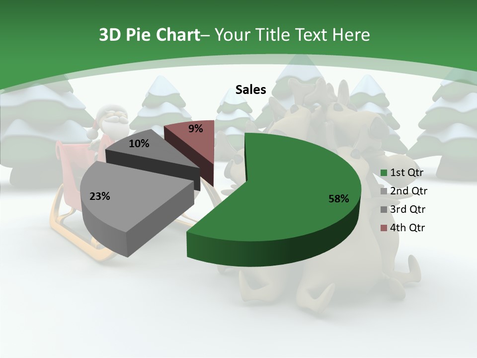 Sleigh Christmas Render PowerPoint Template