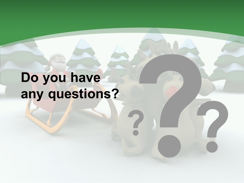 Sleigh Christmas Render PowerPoint Template