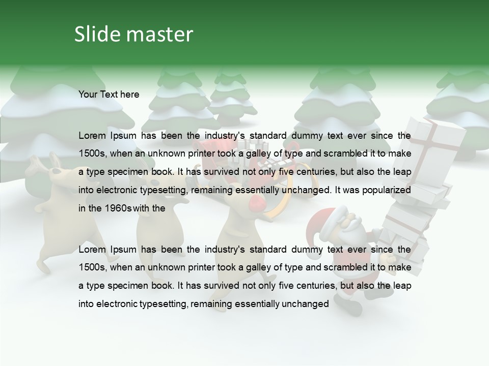 Gift Snow Presents PowerPoint Template