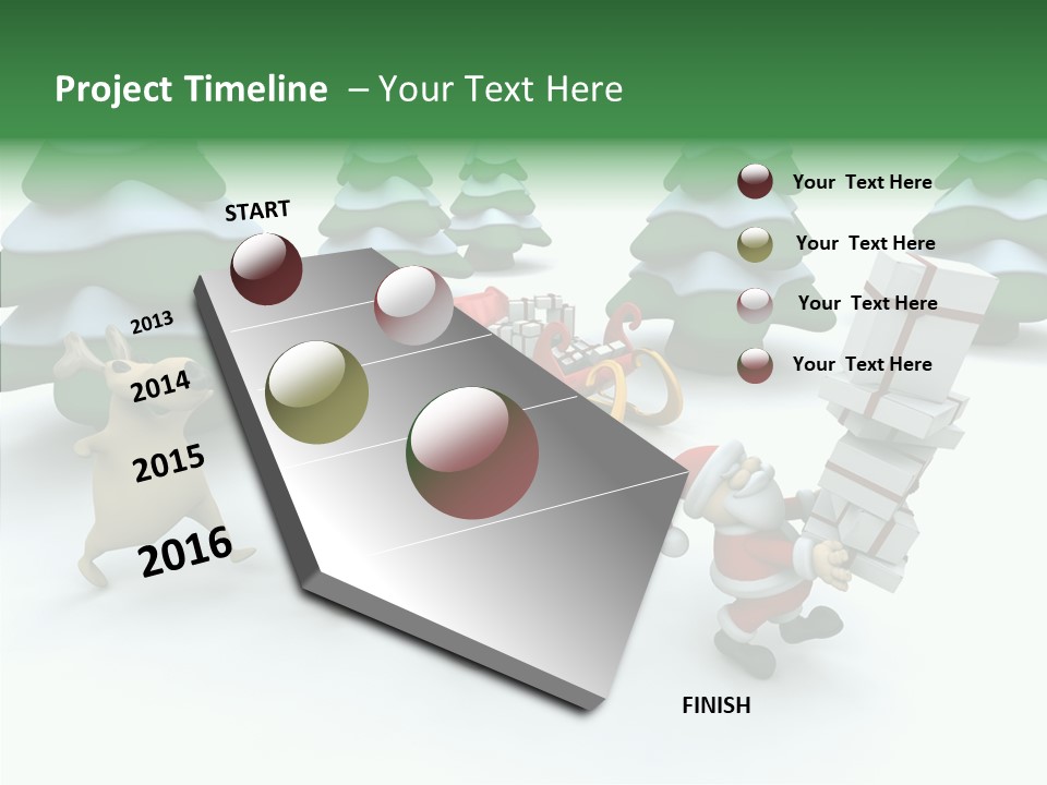 Gift Snow Presents PowerPoint Template