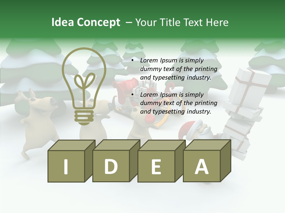 Gift Snow Presents PowerPoint Template