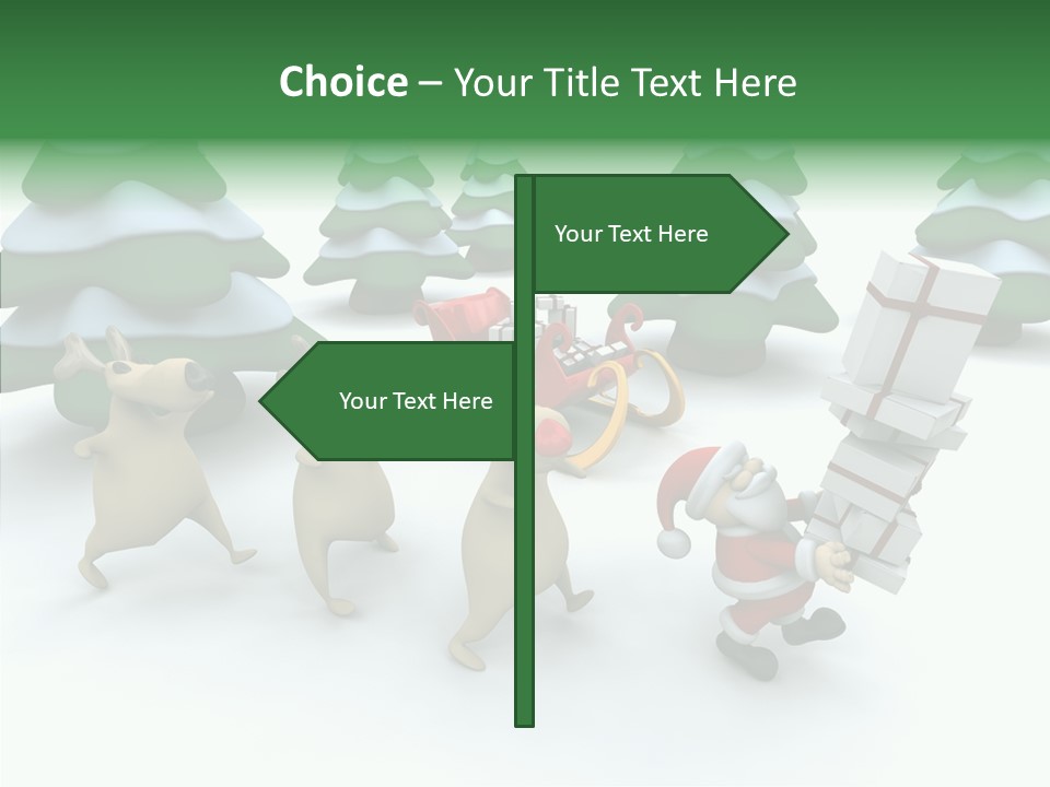 Gift Snow Presents PowerPoint Template