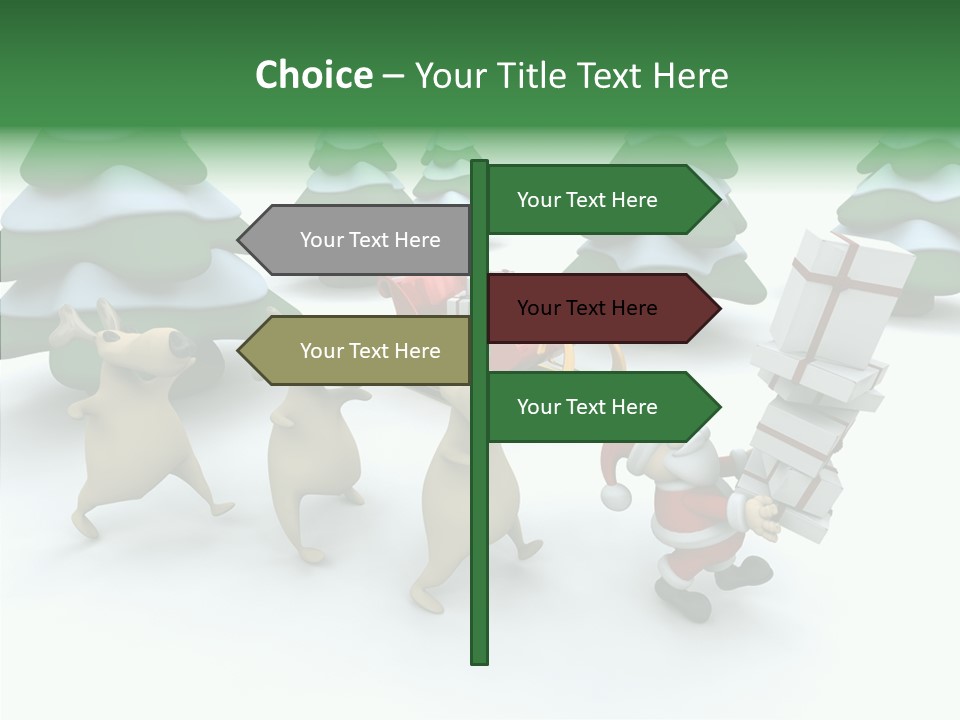 Gift Snow Presents PowerPoint Template