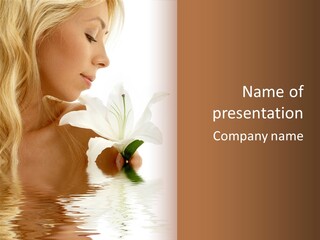 Bare Woman Looking PowerPoint Template