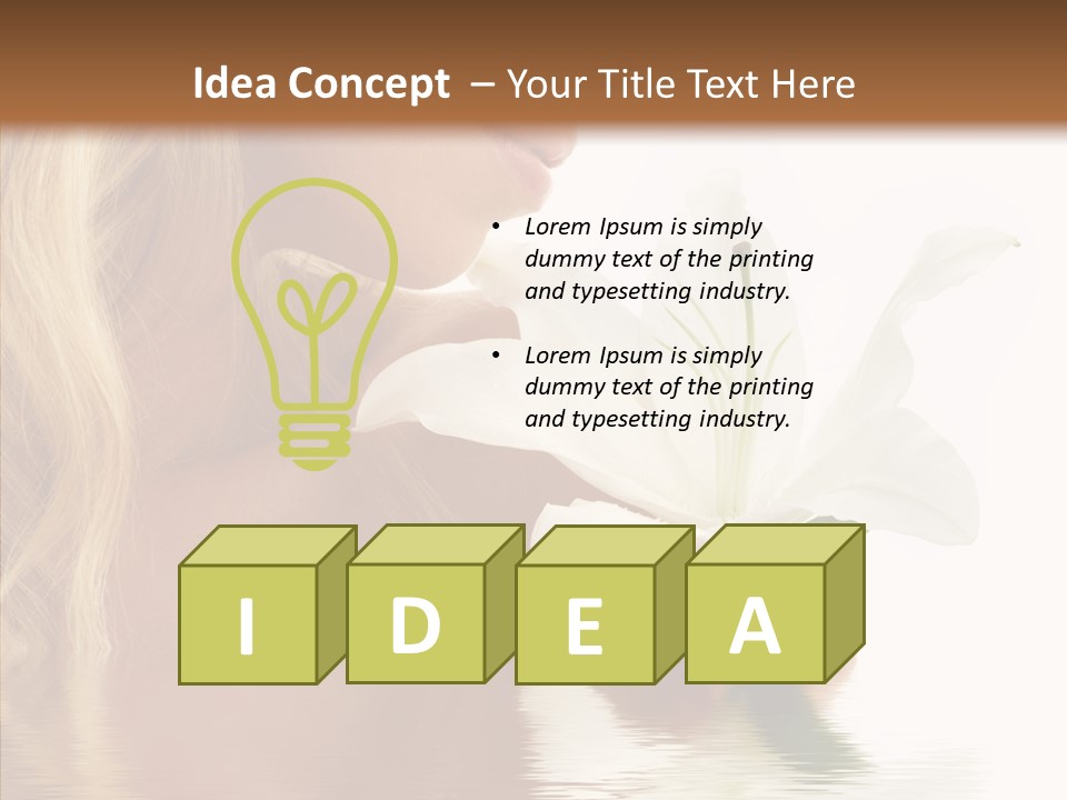 Bare Woman Looking PowerPoint Template