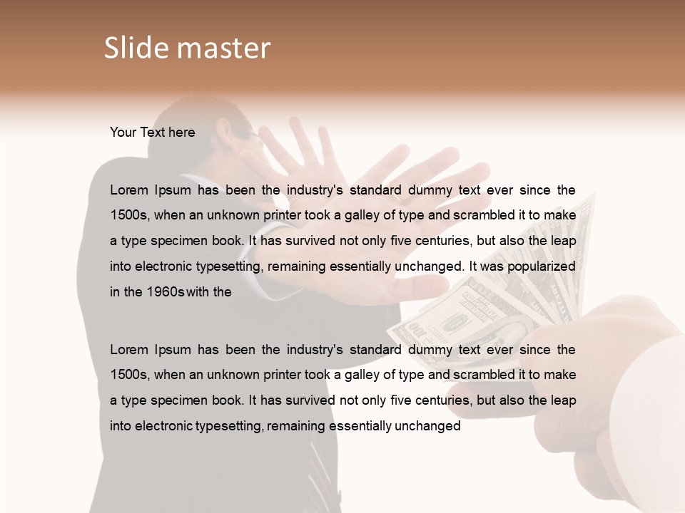 Uncorrupted Refusal Earn PowerPoint Template
